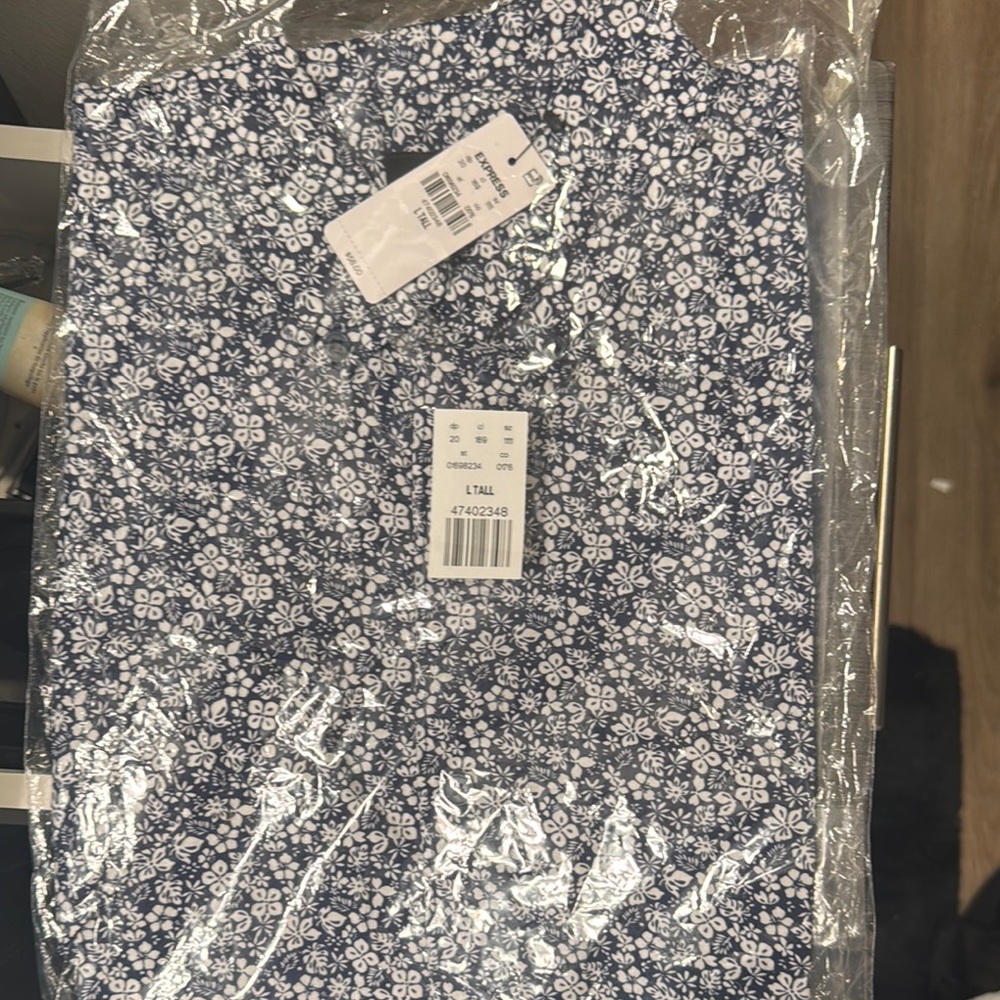 Men's Blue Floral Shirt